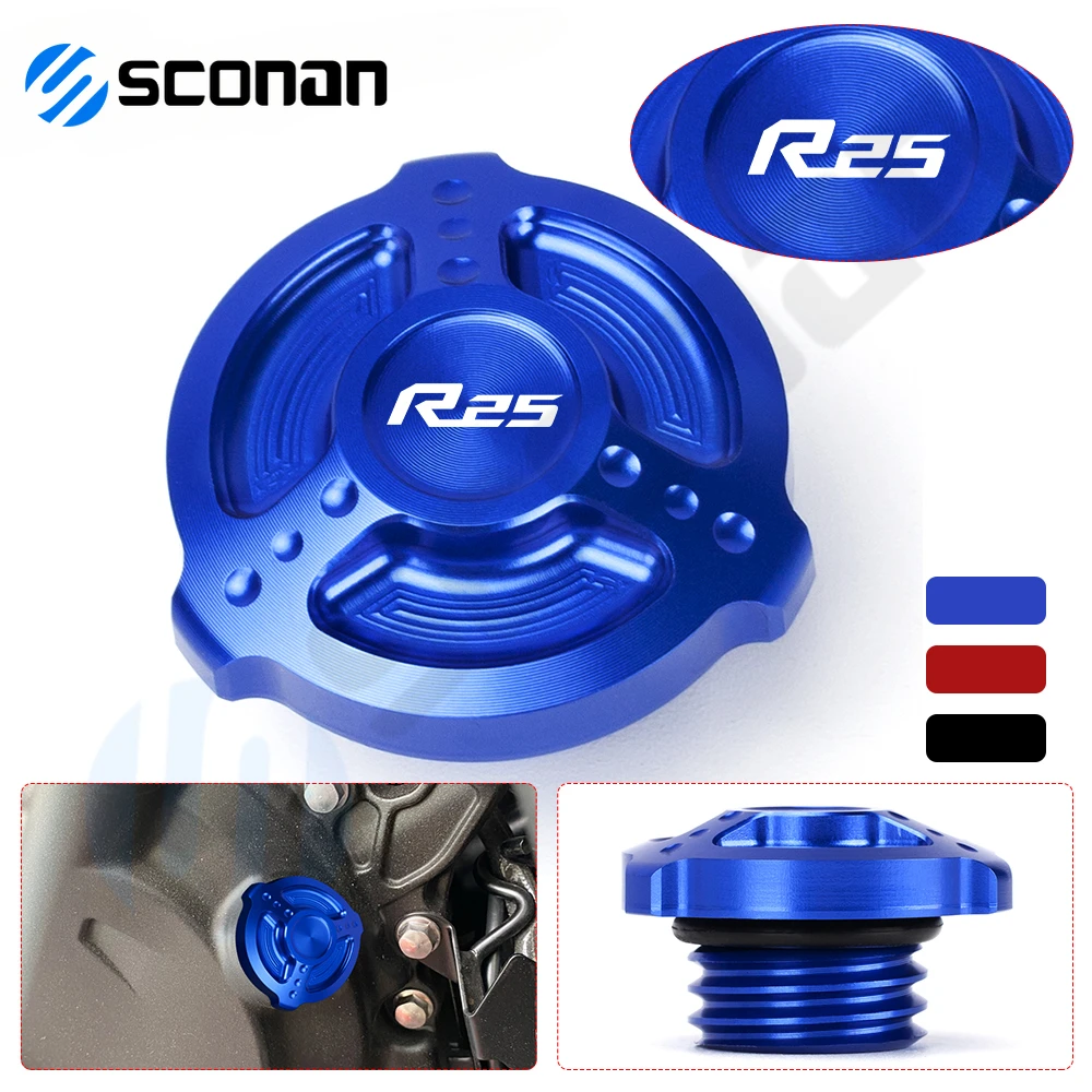 

For YAMAHA YZFR25 YZF-R25 YZF R25 2015 2016 2017 2018 2019-2022 Motorcycle CNC Aluminum Accessories Engine Oil Filler Plug Cap