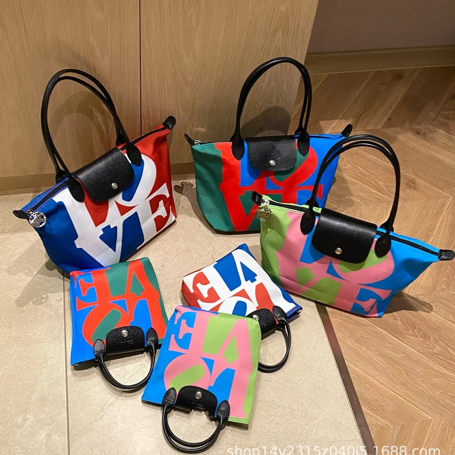 Nuova borsa in tela Mini tracolla Hobo Maniglia singola Portatile di alta qualità Strato superiore in pelle bovina con borsa Champ con tracolla lunga in tela