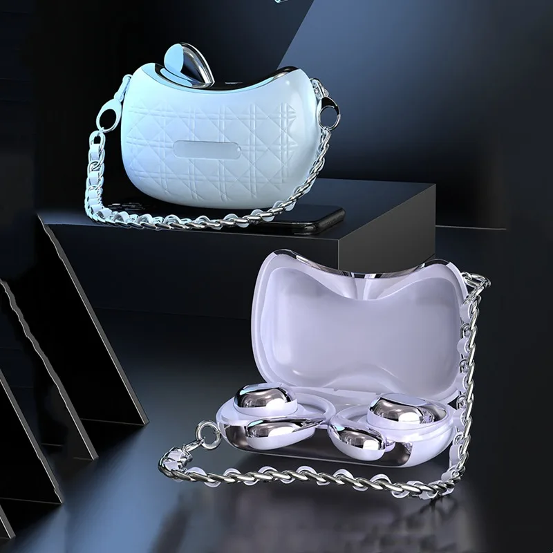 YX46 Little Pearl Bag Luxury Earphones Fashion Translation Handbag Style Earphones OWS Ear Hanging Wireless Bluetooth Earphone