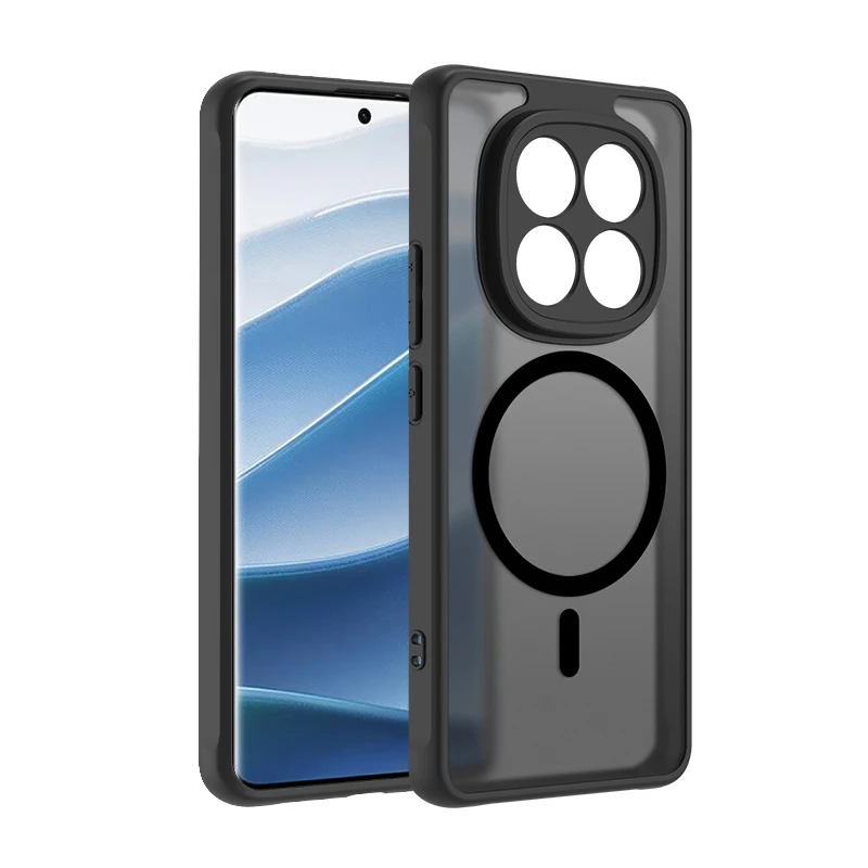 Für Magsafe Magnetische Drahtlose Lade Luxus Matte Bumper Telefon Fall Für Xiaomi 15 Ultra 14T Pro Redmi Hinweis 13 14 pro 14C 13C