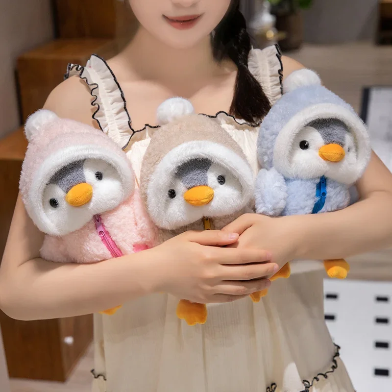 25 centimetri Kawaii Creativo Spogliatoio Pinguino Peluche Bambola di Cotone Imbottito Cappello Vestiti Pinguino Peluche Per Ragazzi E Ragazze Regali Di Compleanno