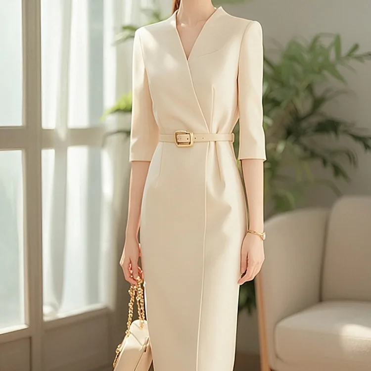 

Dress 2025 Spring New French Formal Occasion Style Unique and Super Beautiful Professional Goddess Suit Dress Women