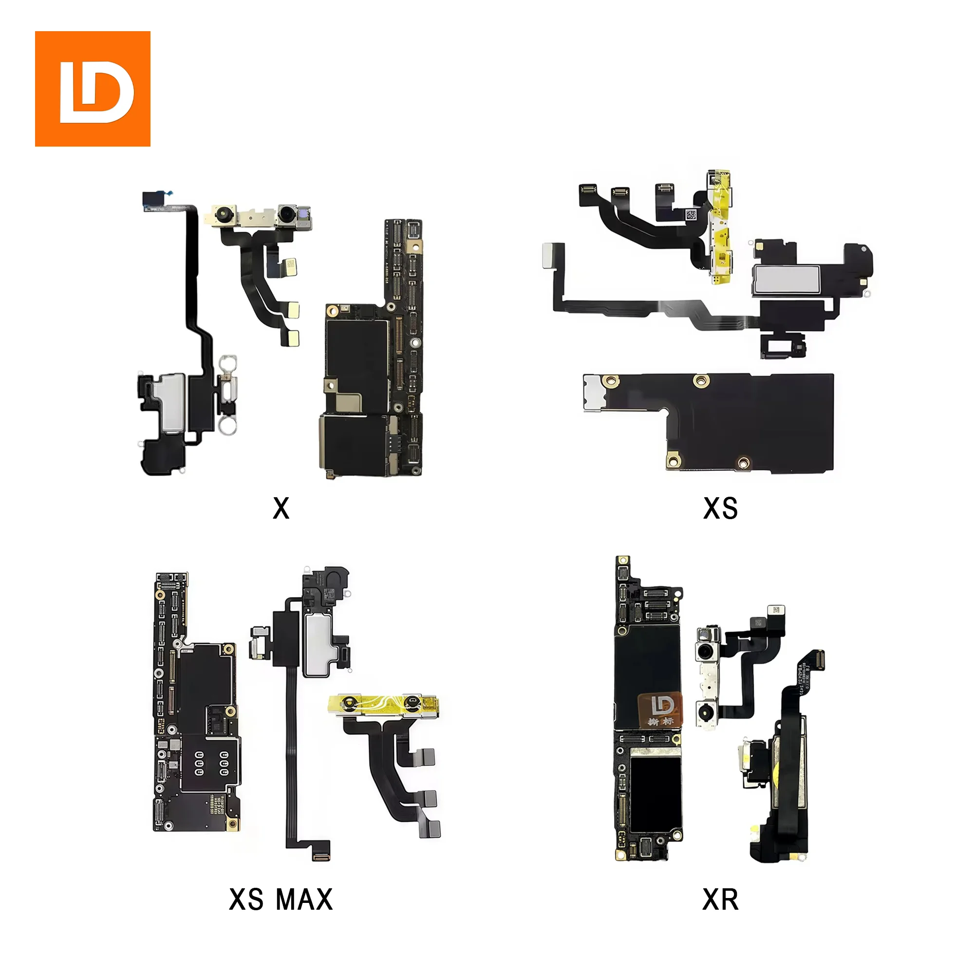 Original Unlocked 64GB 128GB 256GB Mobile Phone Motherboard For IPhone X XS XR XS Max Clean Logic Board With Or Without FACE ID