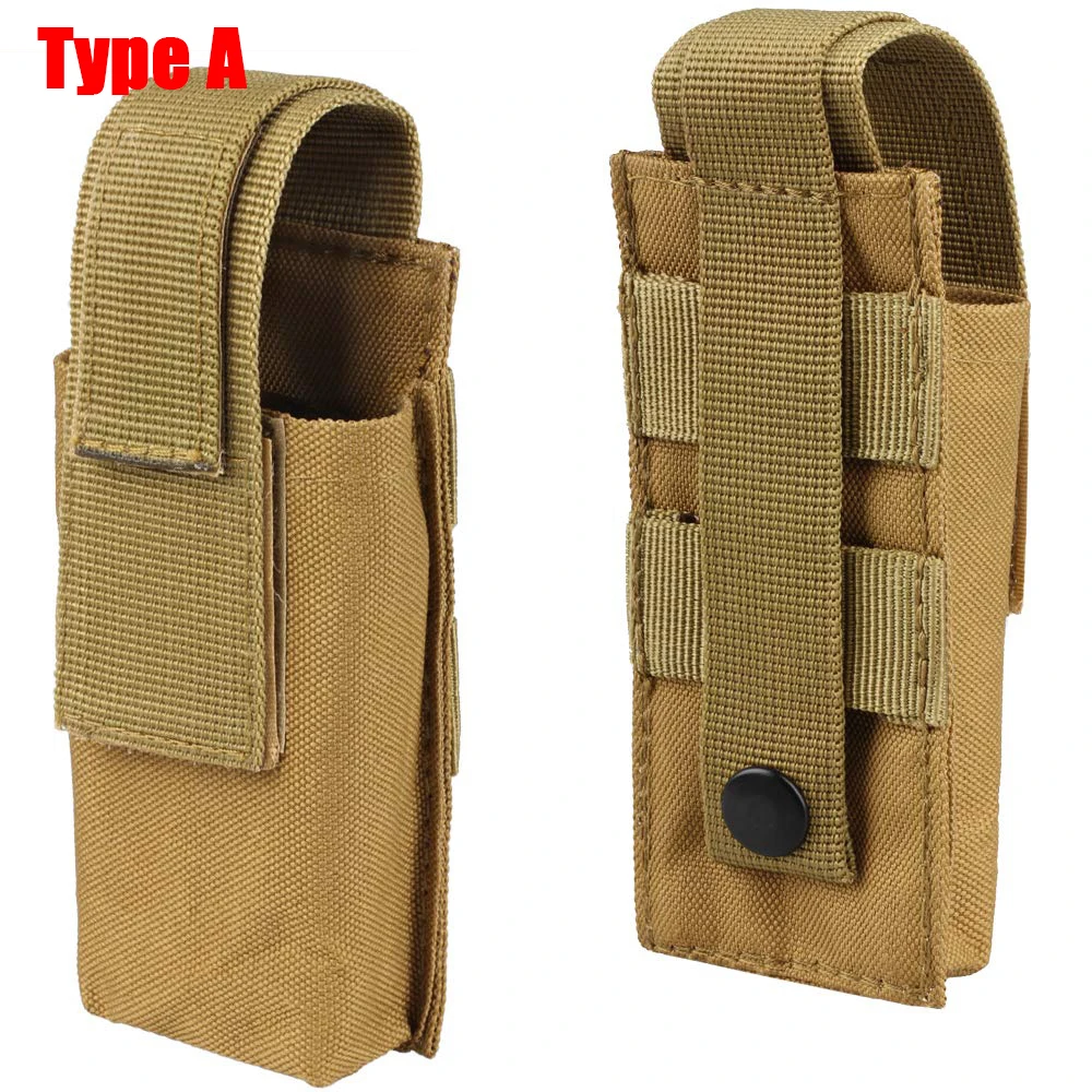 Tactical Flashlight Pouch Molle Flashlight Bag Outdoor Torch Holder Case Portable Hunting Knife Holster Shear Pouch for HandTool