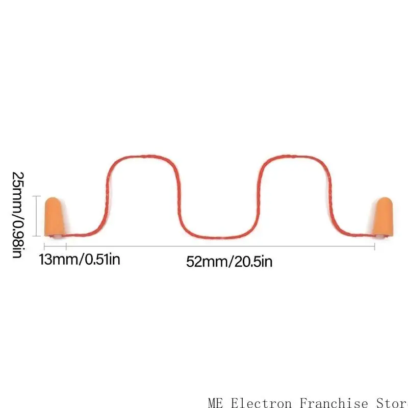 T5EA 5 أزواج من سدادات الأذن الرغوية حماية الأذن إلغاء سدادات الأذن الناعمة مع الحبل لدراسة العمل بناء النوم