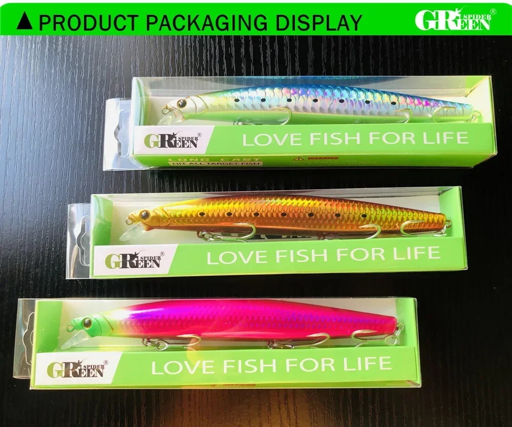 GREENSPIDER 16cm 33g New Long Casting Minnow Baits Floating Sea Fishing Lures Wobble Artificial Hard Baits Jerkbait Minnow