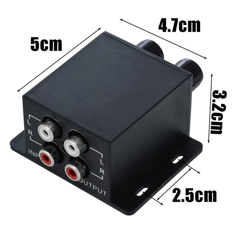 Car Audio Regulator Amplifiers Bass Subwoofer Stereo Equalizer Controller 4 RCA