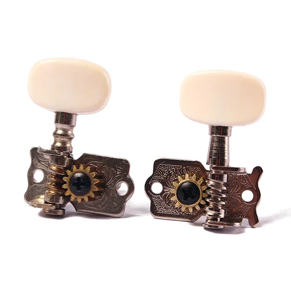 

Ukulele Tuning Pegs Machine Heads Silver Ivory Metal Plastic Replacement Fit 4 String Guitar Small Ukulele Parts