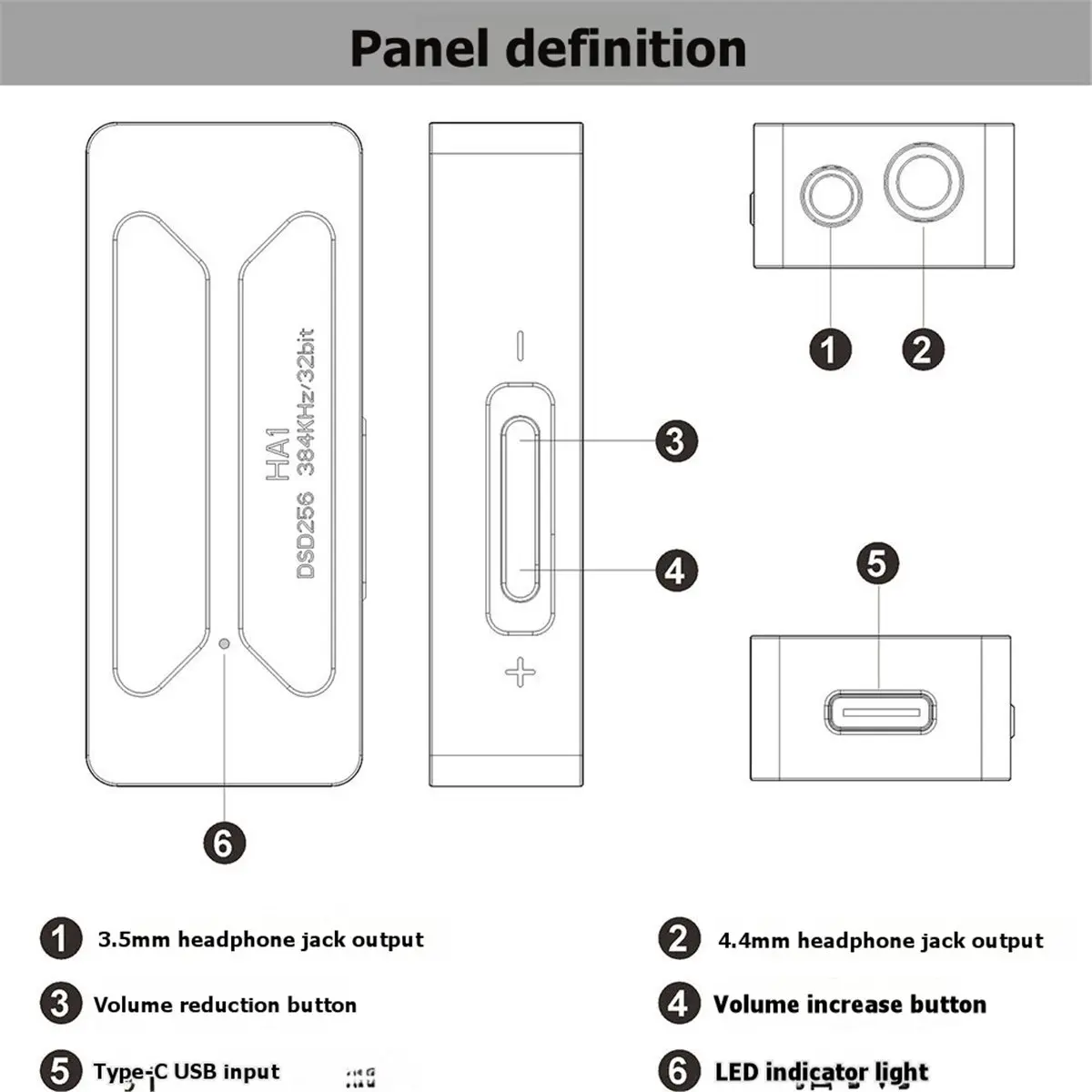

(A96Z) Портативный усилитель для наушников DSD, USB-аудиокарта, Hi-Fi ЦАП для аудиофильских наушников и телефонов, два чипа CS43198, синий
