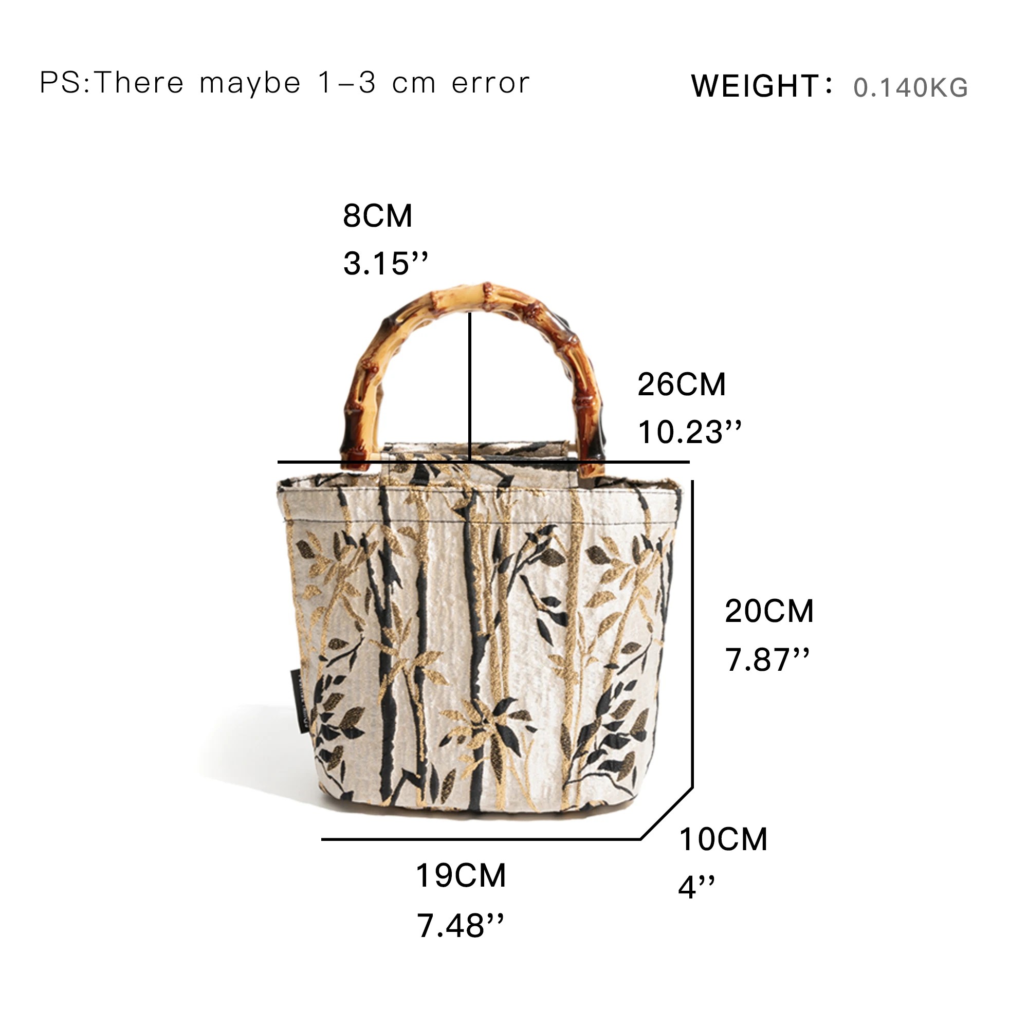 MABULA Chinese Style Bamboo Embroidery Tote Bag For Woman Fashion Luxury Design Top Handle Handbag Lightweight Unique Satchel