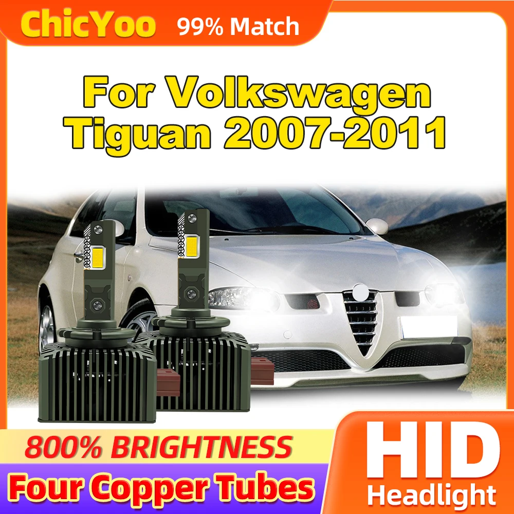 

120W CSP Chips LED Car Lights 30000LM Four Copper Tubes Xenon Headlamps 6000K 12V For Volkswagen Tiguan 2007 2008 2009 2010 2011