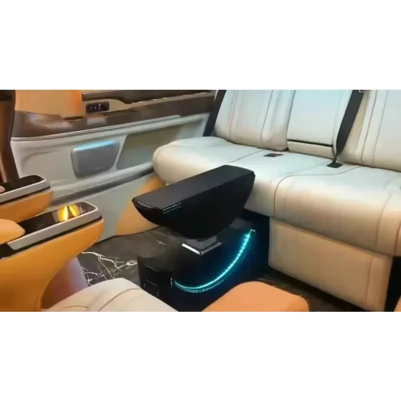 Auto Interior Upgrade with Luxury Van Bench Car Seat Soft Bed Seats Reclining Car Rear Hidden Tables