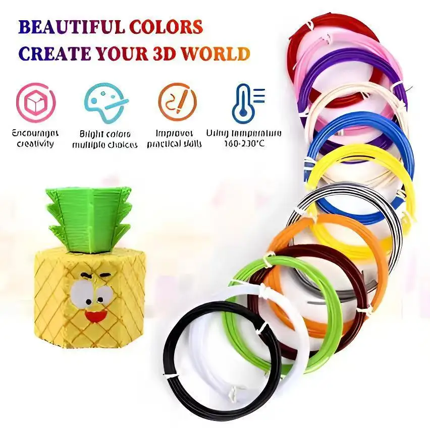 

Новая ручка для 3D-печати, сделай сам, живопись, 3 цвета, 3 метра, всего 9 метров, PLA, игрушка для граффити, детская художественная игрушка, подарок на день рождения, Рождественский подарок