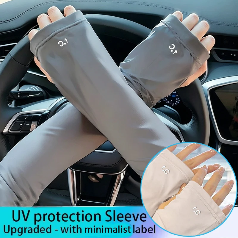 Women Cycling Arm Gloves Ice Fabric Anti-UV Sunscreen Running Cycling Sleeve Outdoor Sport Anti-cursor Arm Cuff