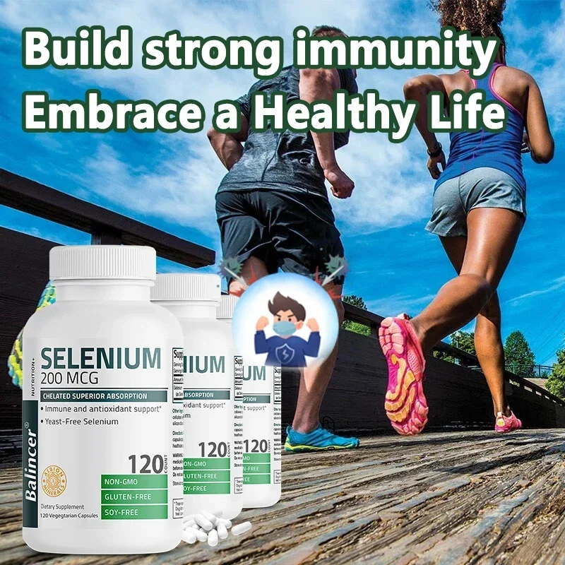 Balincer Organic Selenium Vitamins - Highly Absorbable Vitamin D for Heart, Bone & Immune Health - Non-GMO, 120 Capsules