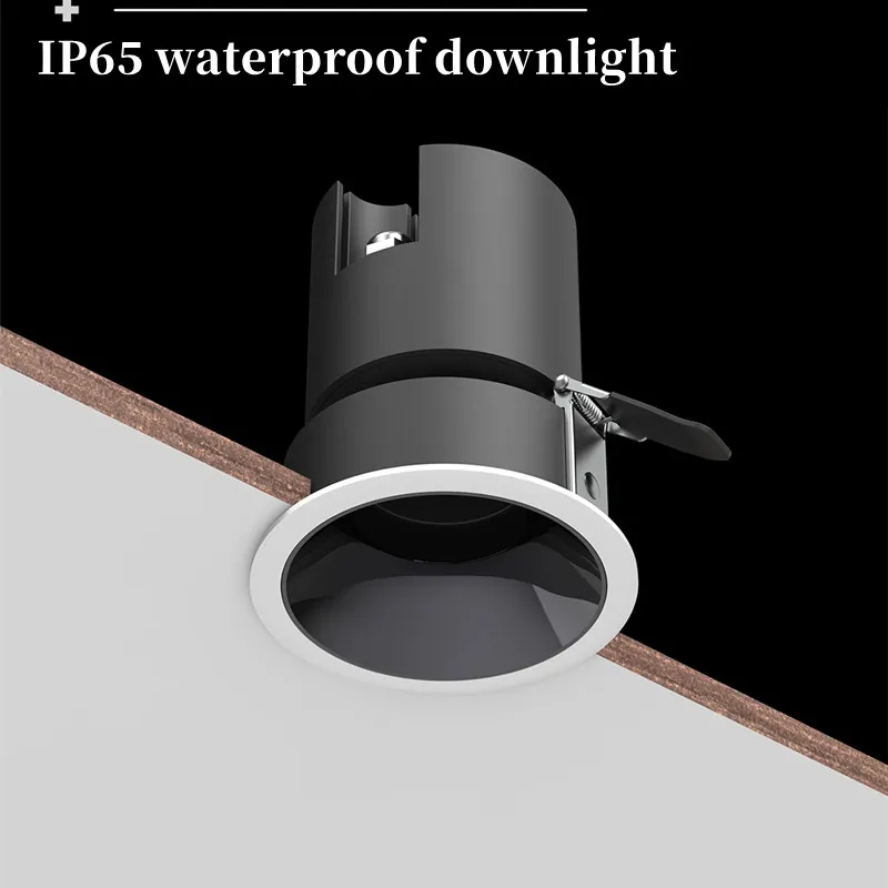 IP65 LED typu downlight reflektor wpuszczany na sufit łazienka kuchnia brak światła głównego regulowana wąska krawędź lampa ścienna przeciwodblaskowa