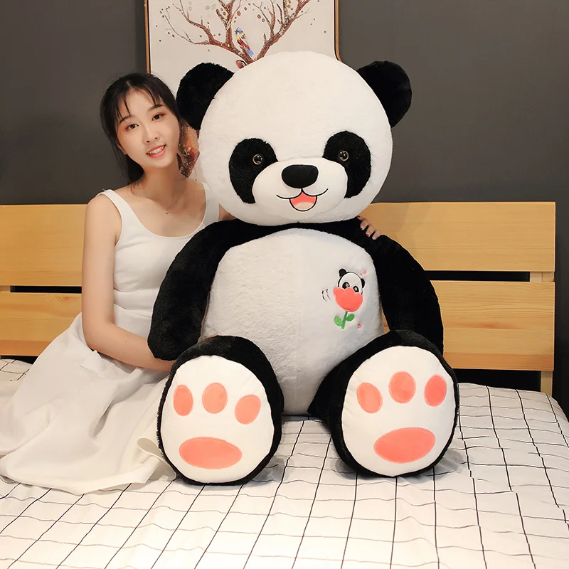 60-120CM Giant Size Cute Panda Doll Plush Toy Animals Bear Pillow Birthday Christmas Gifts Cartoon Toys Pillow Boys Girls