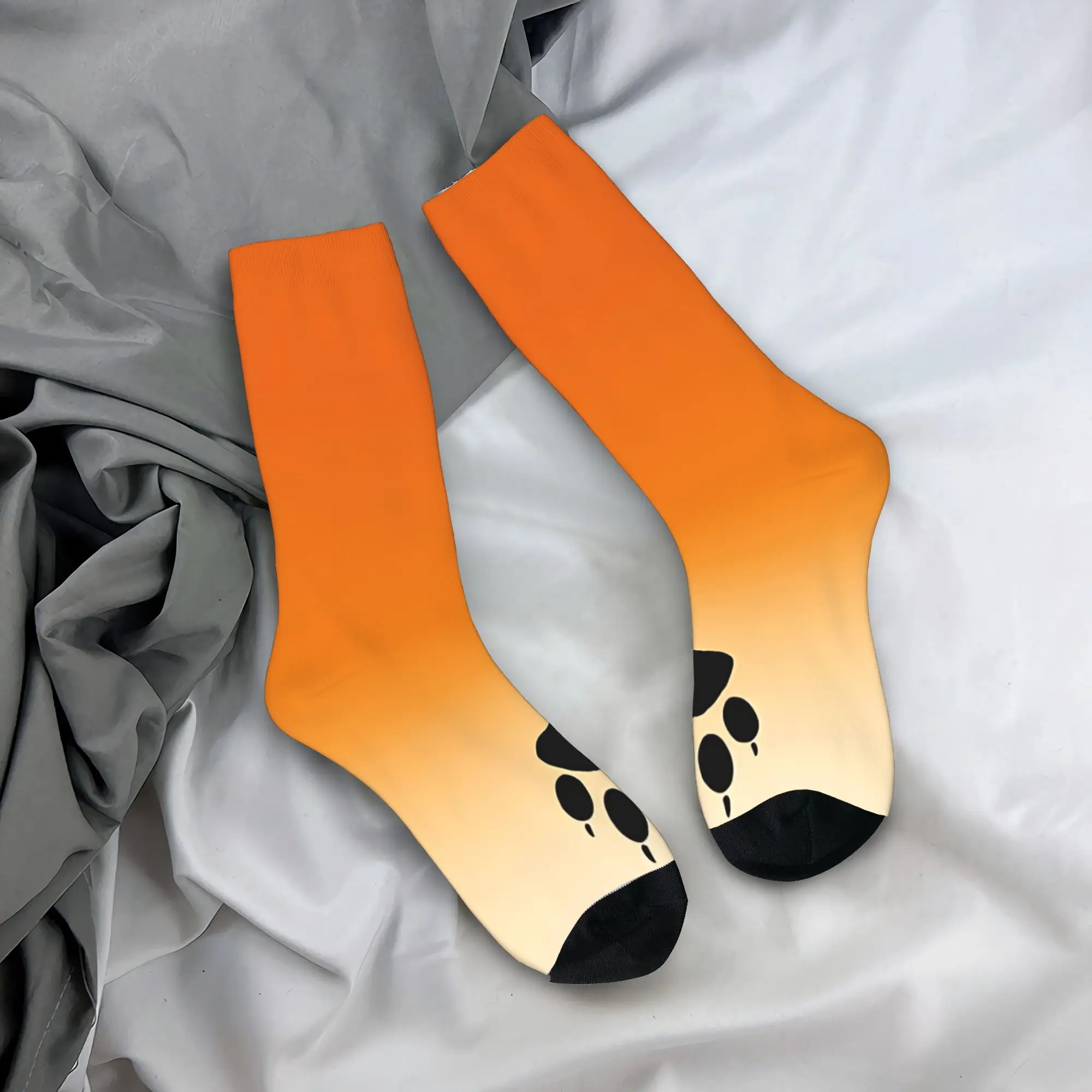 Red Fox Cute And Funny Animal Paw     Socks  Graphic Stockings Anti Skid Men's Socks Medium Soft Winter Funny Running Socks