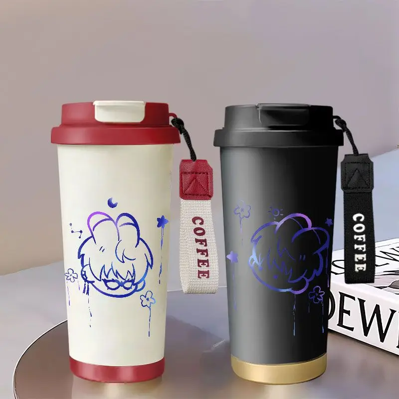 

Game 2025 Anime Love and Deepspace Cos Xavier Unisex 530ml Q Version Simple Cartoon Straw Direct Drink Insulated Water Cup Gift