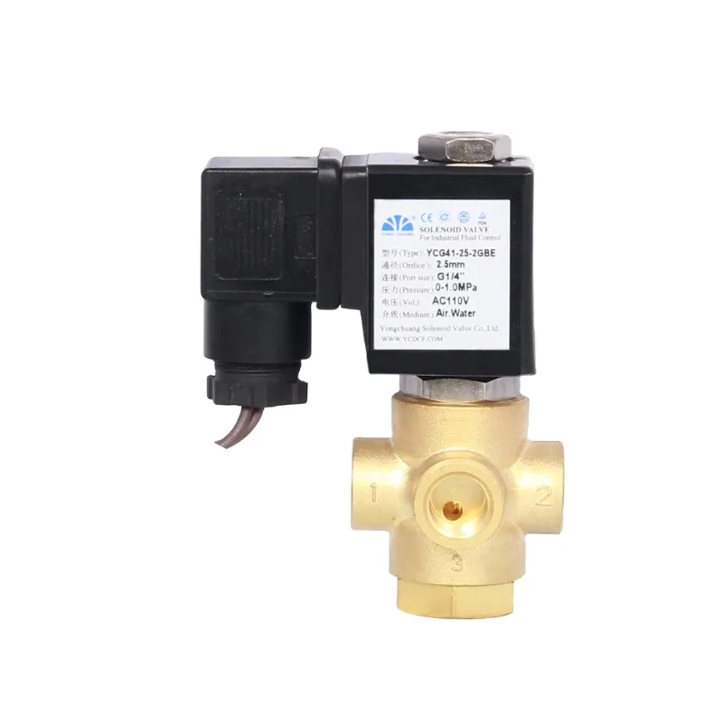 

YONGCHUANG YCG41 CE approved Direct acting 3 way air water solenoid valve 24v for autoclave general use