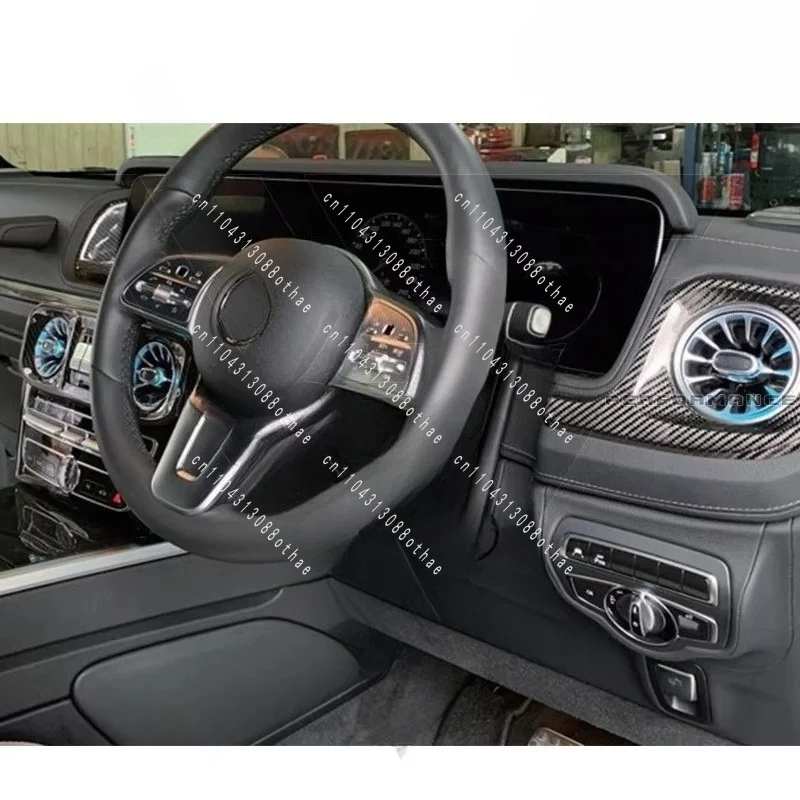 8-Piece Interior Kit Replacement for Mercedes-Benz G-Class W464 G63 G500 2019-2024 Carbon Fiber Kit, Dry Carbon Fiber Auto Parts