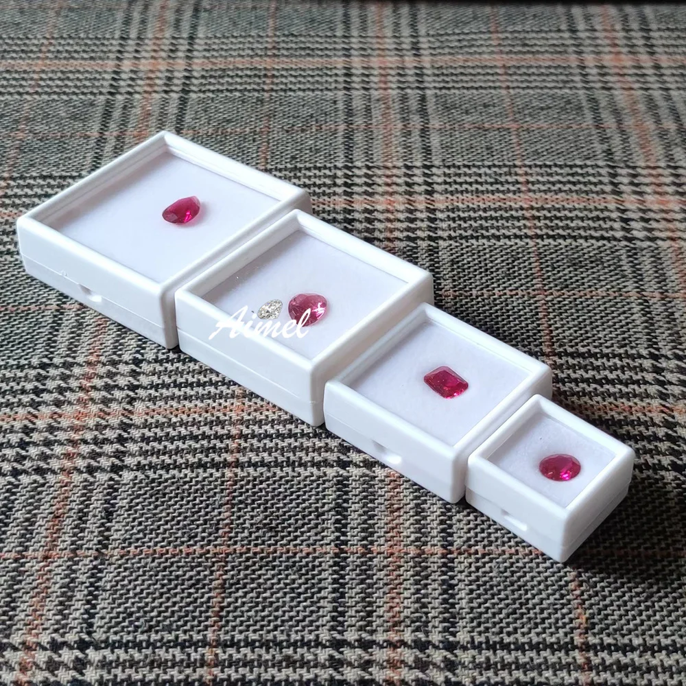 Square Gemstone Jewelry Display Box Loose Diamond Packaging Case Earring Bead Pendant Holder Gem Storage Container 1Pc