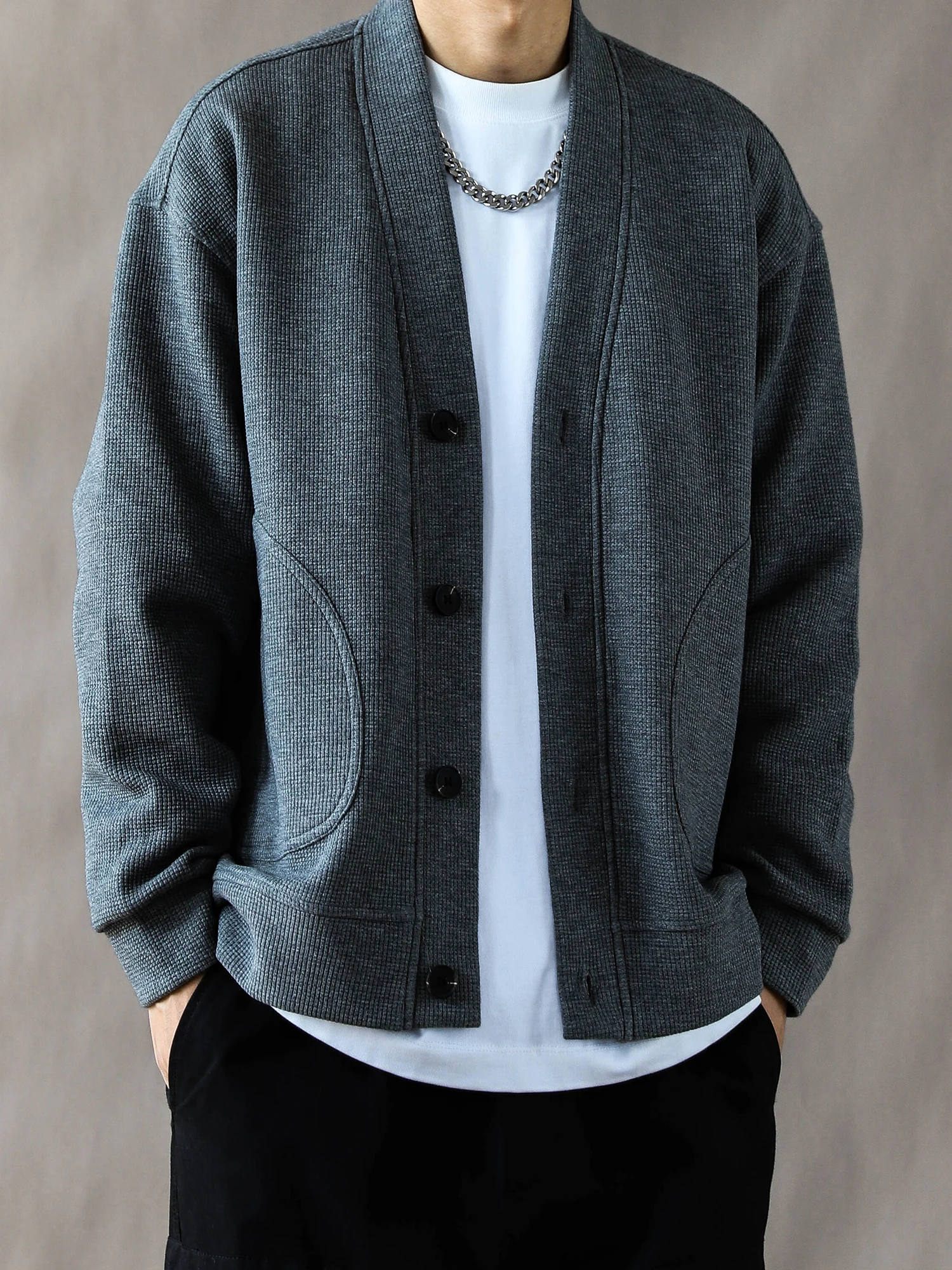 

Мужская толстовка-кардиган в американском ретро-стиле, весна-осень, свободный крой, повседневная, новинка 2025 года, модель Дао Пао