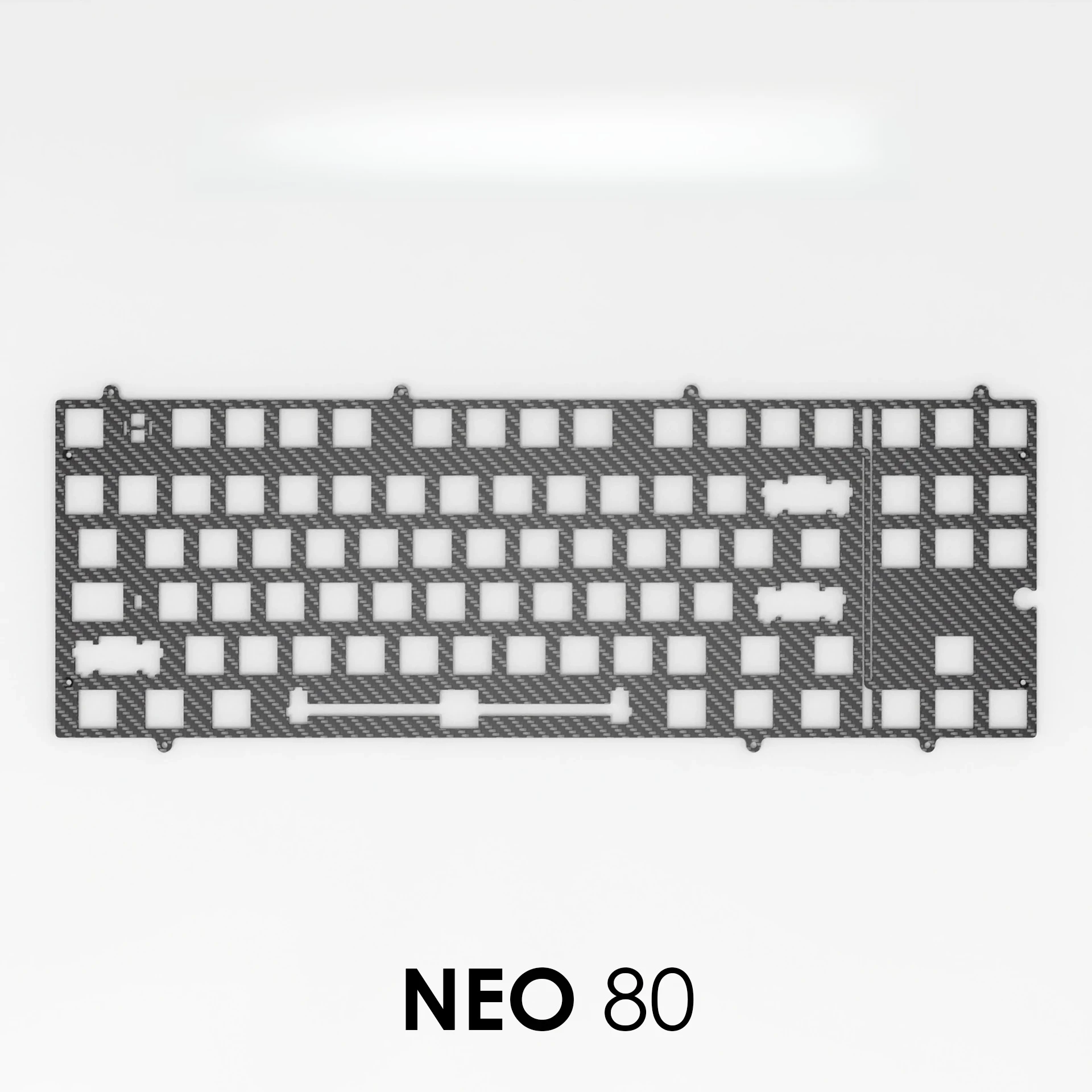 Neo 80 keyboard plate PC PP POM FR4 Aluminum CF (for plate stabs and pcb screw in stabilizer)
