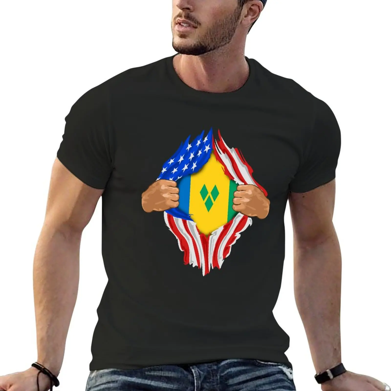 Saint Vincent and the Grenadines Blood Inside Me | Flag Gift T-Shirt graphic shirts custom shirt designer t shirt men