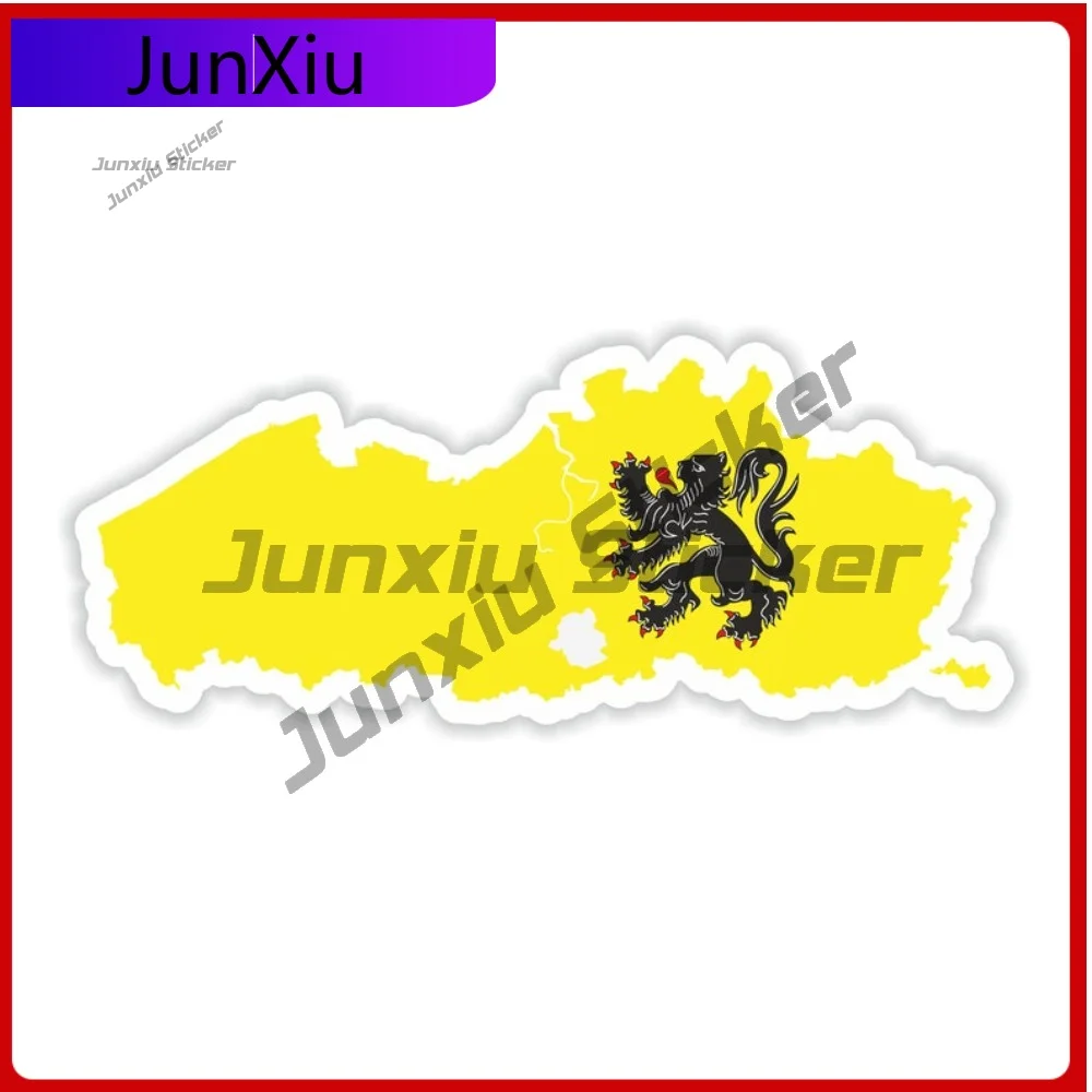 

Flanders Belgium National Emblem Map Flag Shape And Outline Stickers Waterproof Decals Bumper Suv Boat Vinyl Custom Decals Pvc