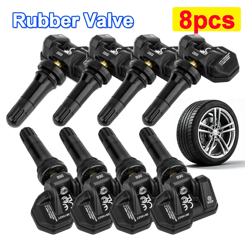 Capteurs TPMS universels programmables de niveau OE, 8 pièces, capteur RF à double fréquence (315 MHz + 433 MHz), capteur de pression des pneus Tsensor 05S