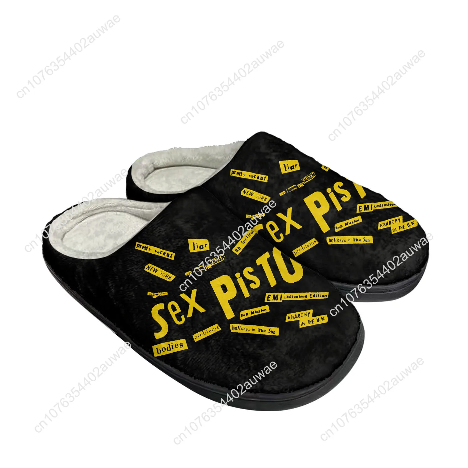 Sex Pistols Home Cotton Slippers High Quality Mens Womens Youth Boy Girl Plush Bedroom Keep Warm Shoes Custom Thermal Slipper
