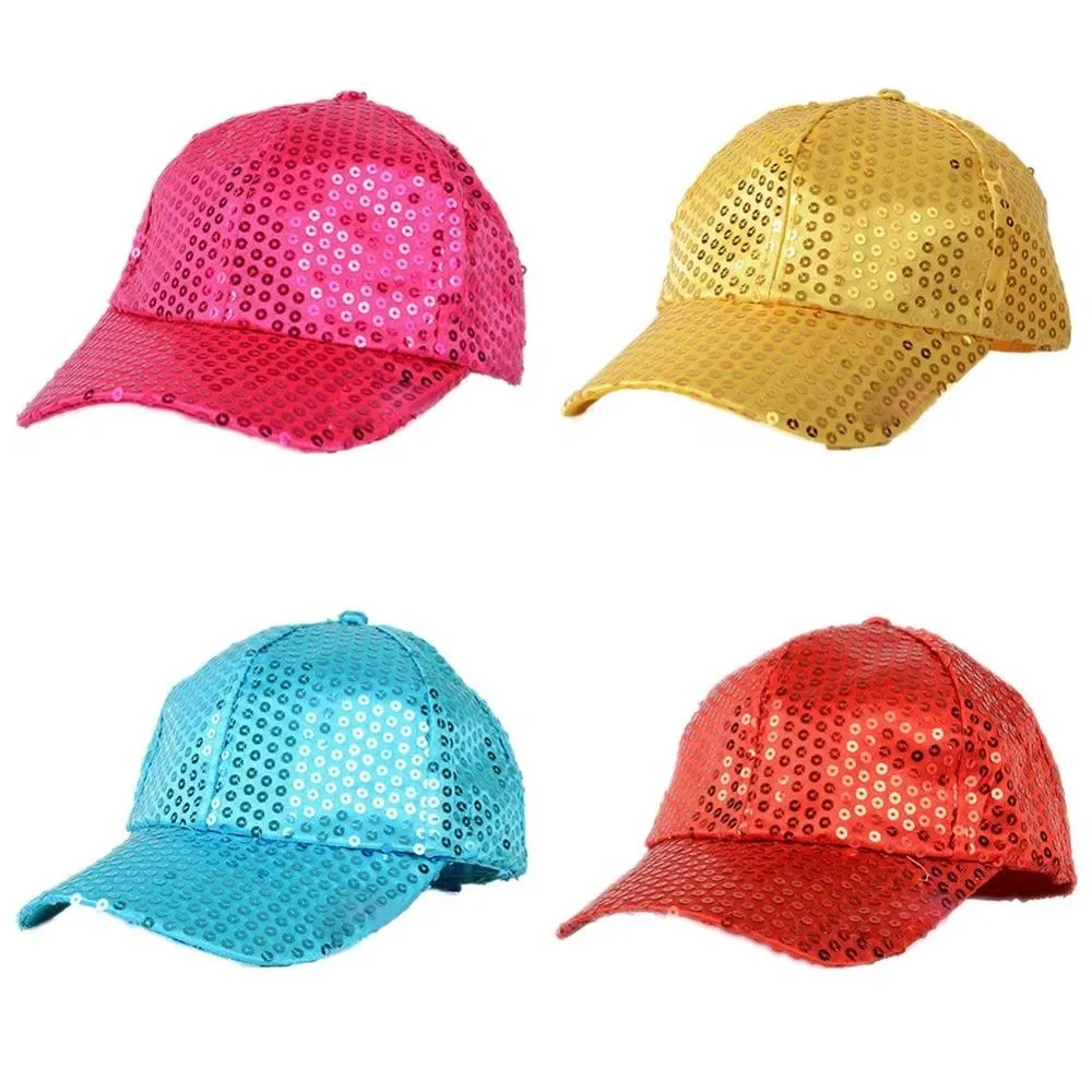 New Sequined Baseball Cap Glittering Elegant Performance Prop Punk Hip Hop Party Dress Disco Costume Gift