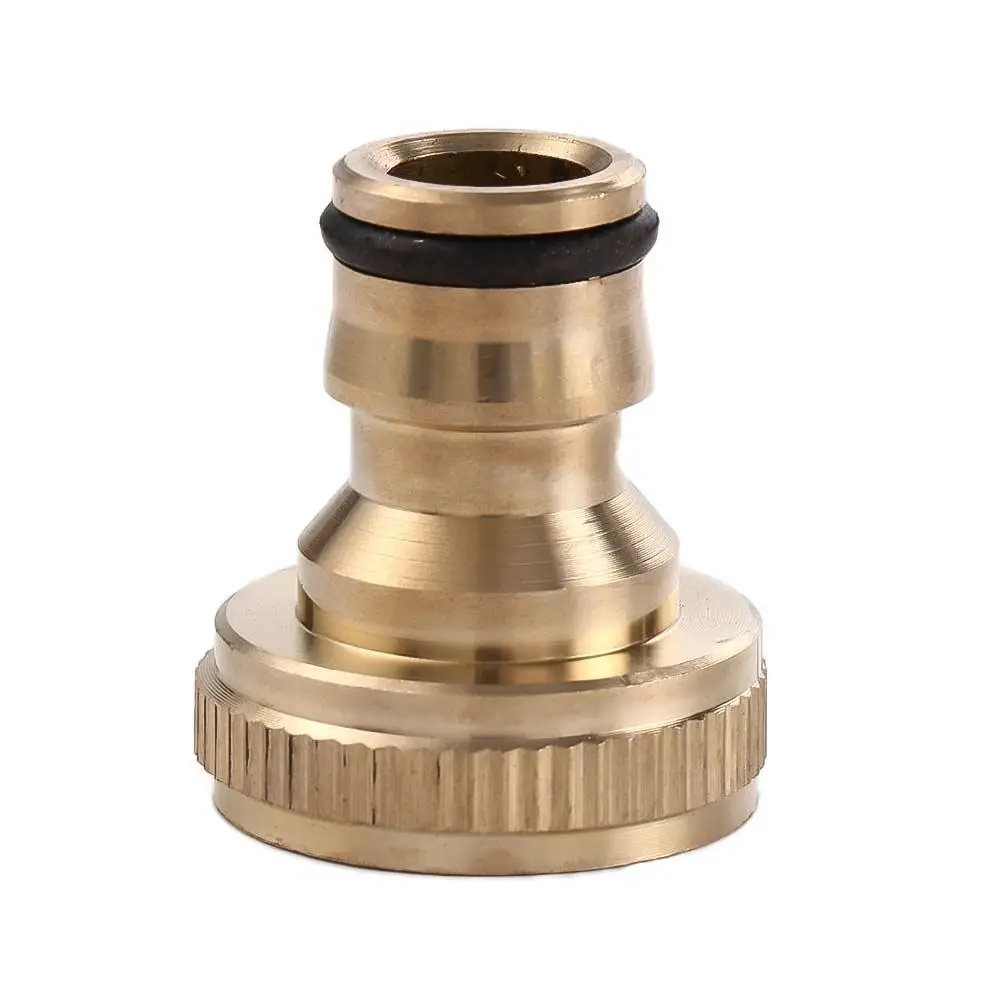 Durable Practical 3/4'' Gardening Threaded Snap Tube Water Hose Fitting Adaptor Brass Quick Connector Tap