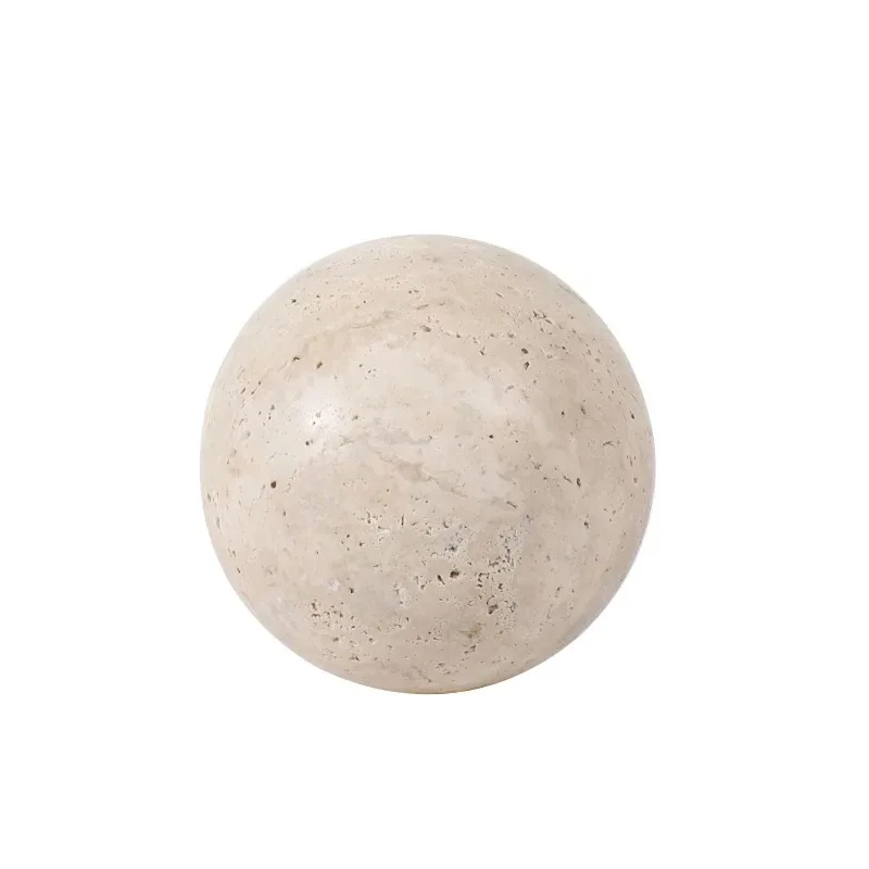 

Modern light luxury natural marble ball ornament, model room sales office, living room entrance desktop soft decoration