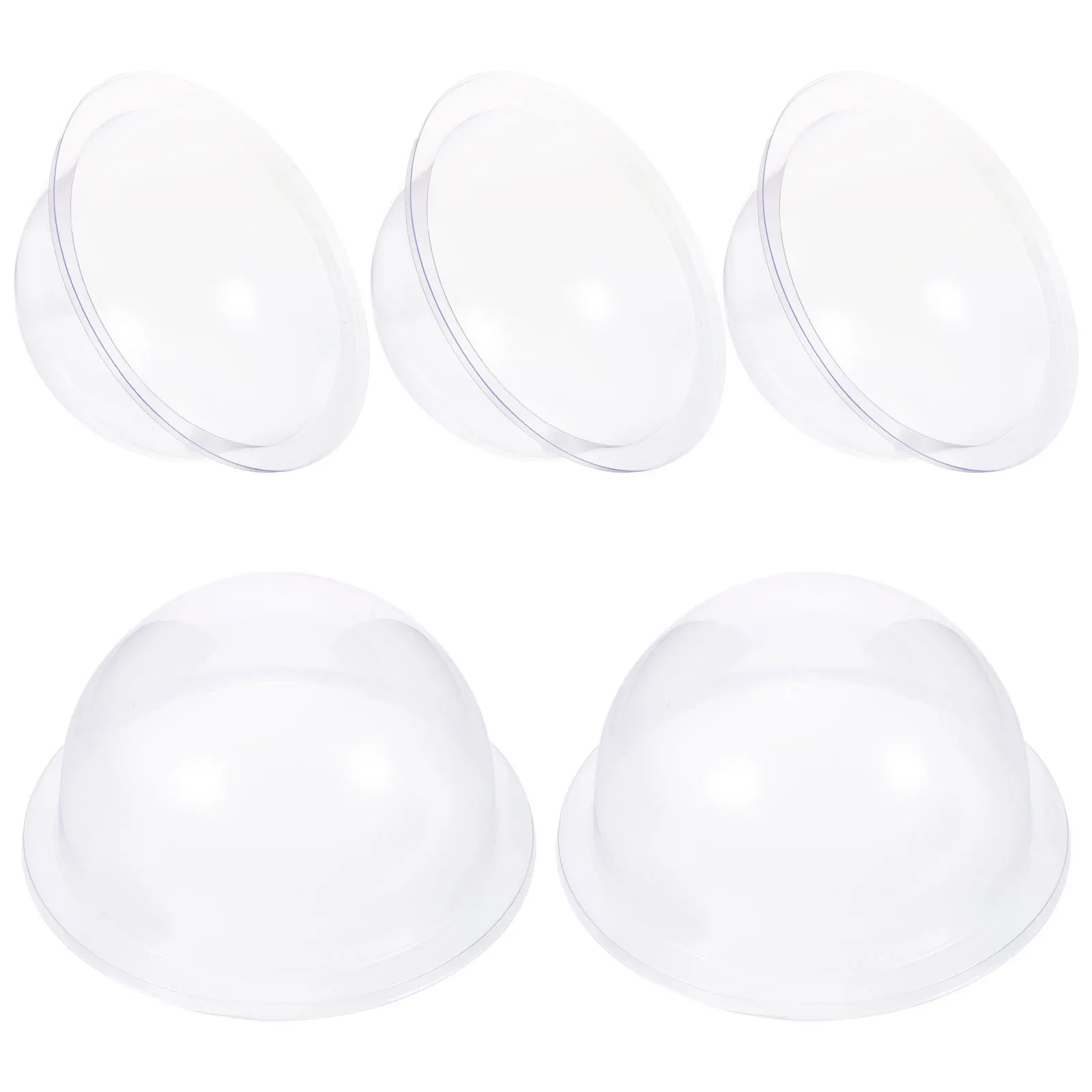 

5Pcs Clear Cake Dome Exquisite Craftsmanship Good Material Food Cover Use Display Dessert Protection