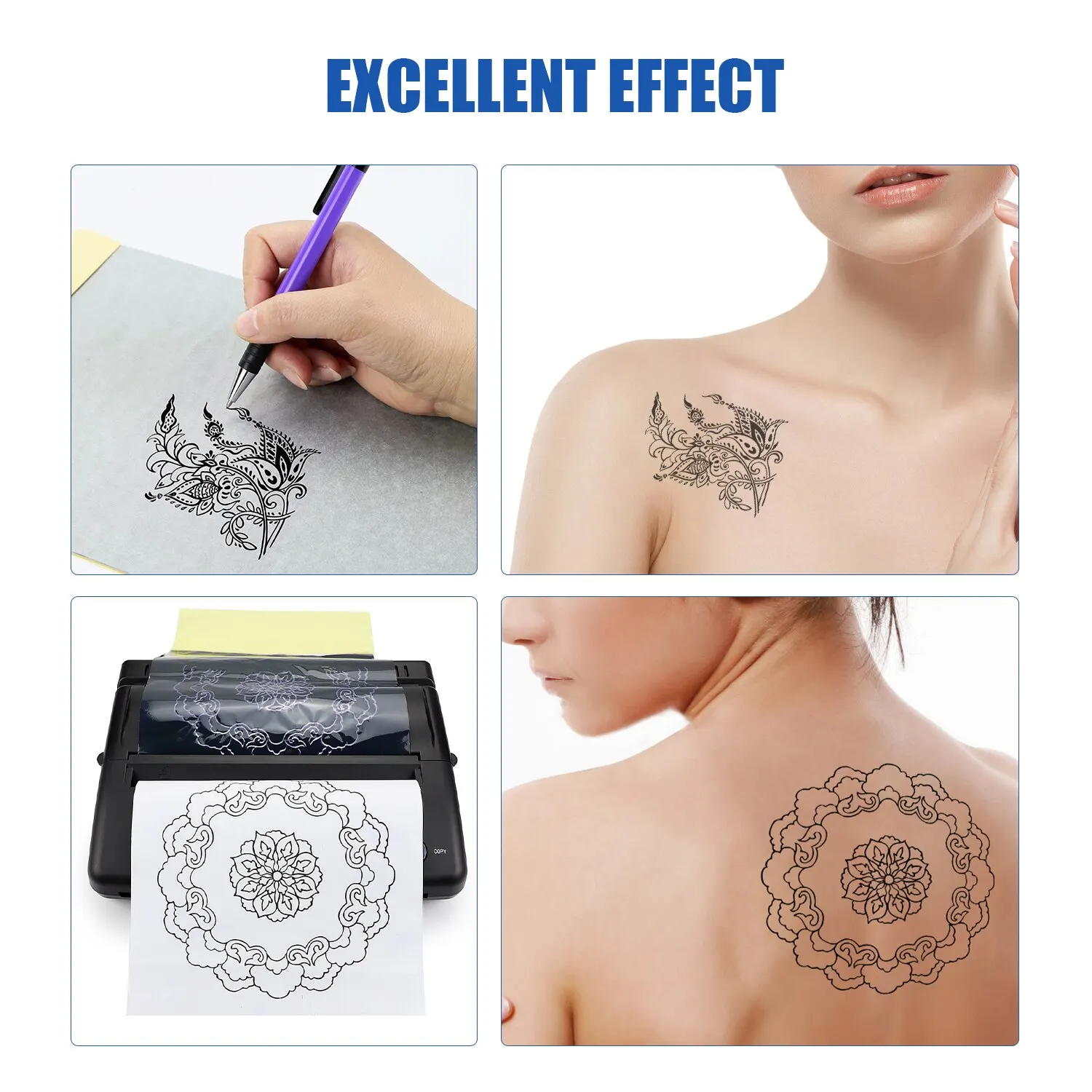 50PCS Tattoo Transfer Paper A4 Size Tattoo Stencil Paper High Quality Copier for Tattoo Transfer Machine Accessories