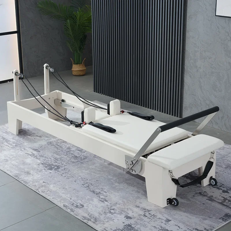 L #   Blanco Más Nuevo Cadillac De Aluminio Blanco Entrenamiento De Pilates Equipo Ortopédico Cama Yoga