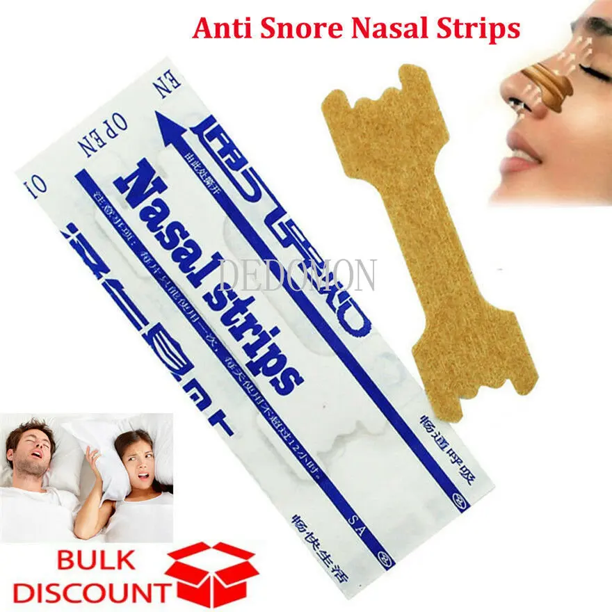 50 Pcs Breathe Nasal Strips Right Way Stop Snoring Anti Snoring Strips Easier Better Breathe Health Care