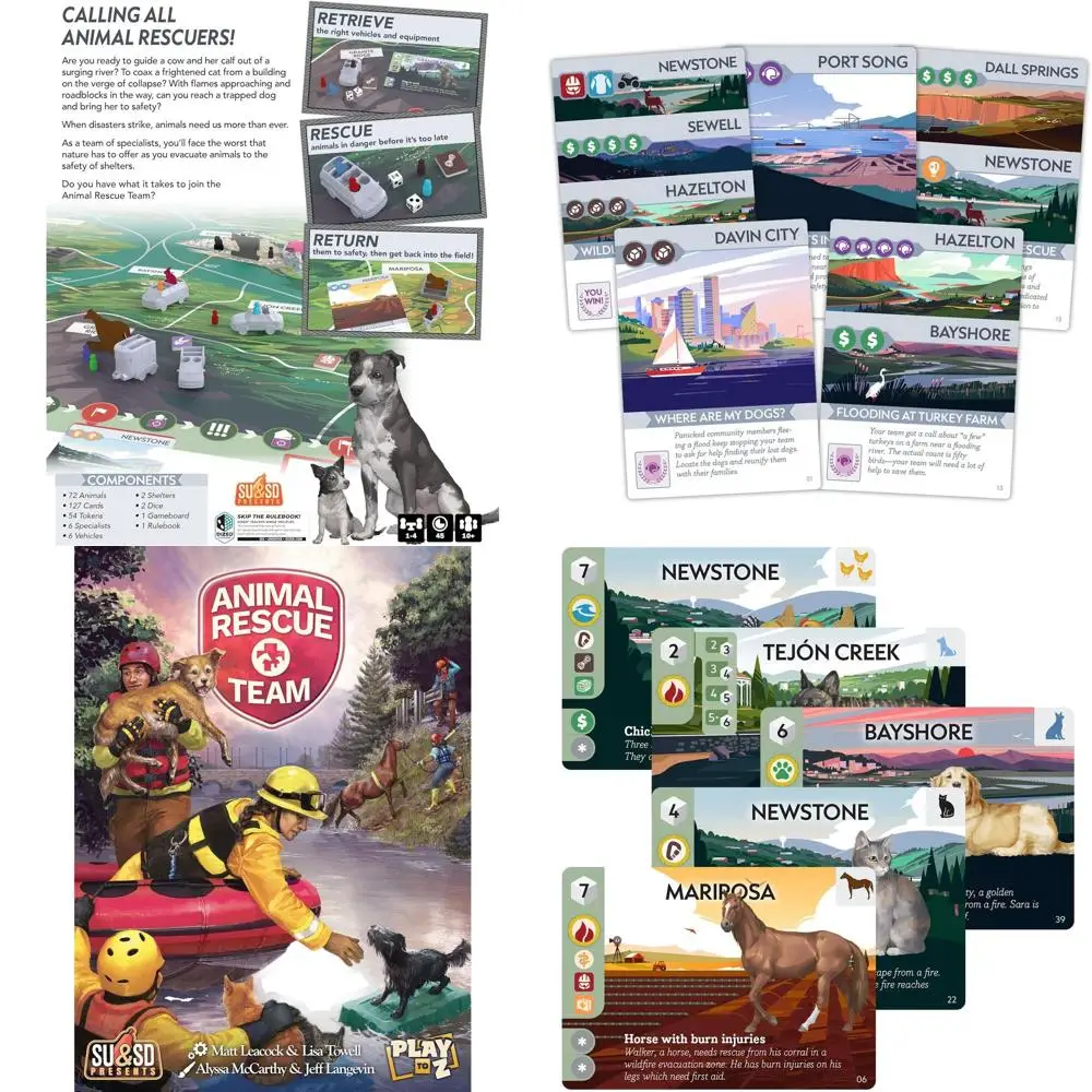 

Спасательные герои: совместная спасательная игра с животными для детей от 8 лет | Спасите домашние животные и дикая природа от распространений | 2-4 игроки | 45-миллимальный проигрыватель