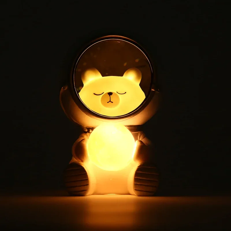 Creative Cute Galaxy Guardian Pet Astronaut Night Light Personality Bedroom Decoration Lights Star Light Kids Toys Birthday Gift