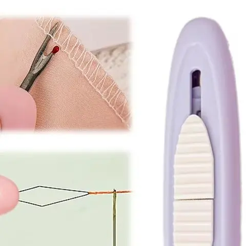 2 In 1 Needle Threader Seam Ripper, 2 In 1 Automatic Needle Threaders Seam Ripper, For Fast Threading & Seam Removal