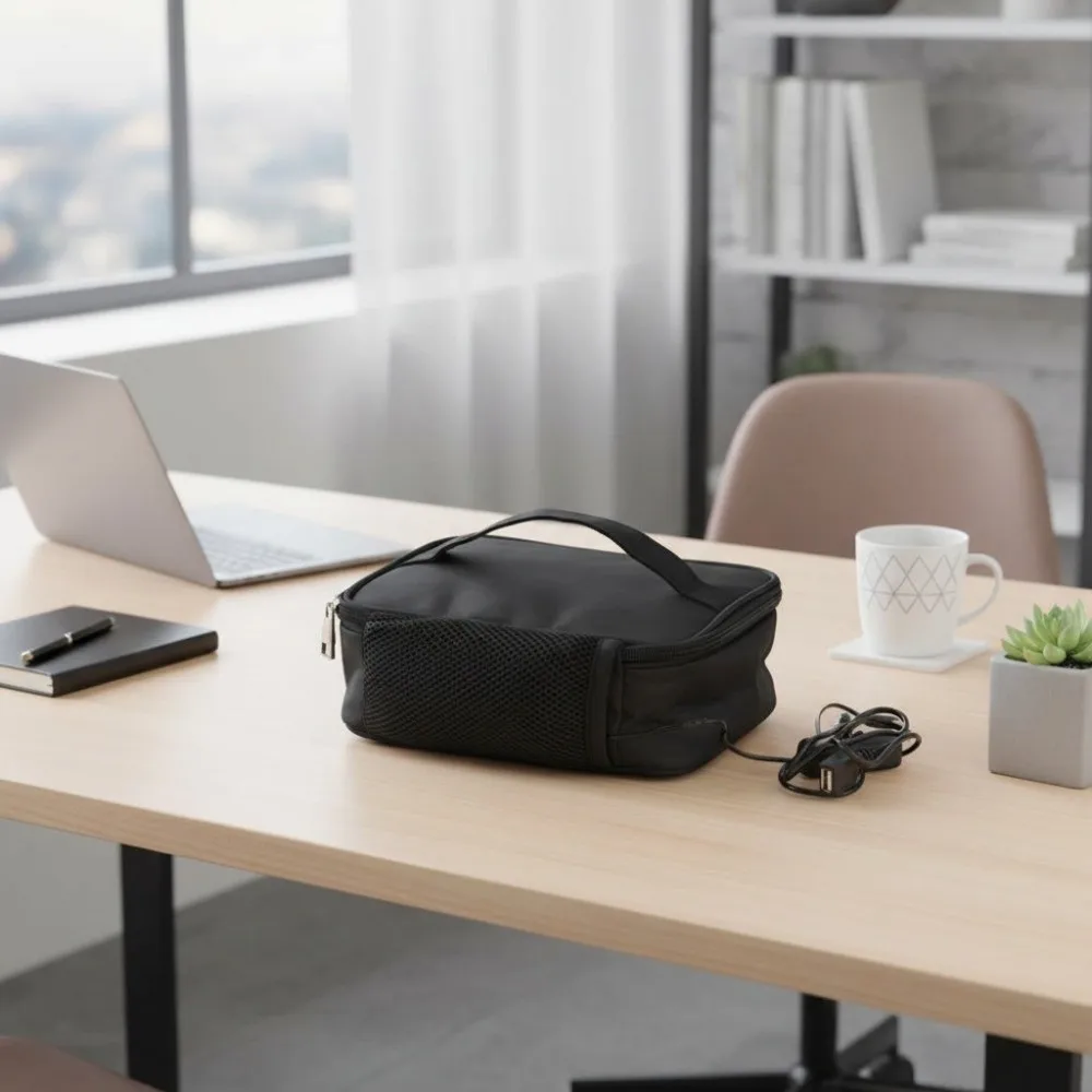 Waterproof Electric Lunch Heated Bag USB Charging Aluminum Foil Lining Lunch Box Warmer Packet Thickened Large Capacity