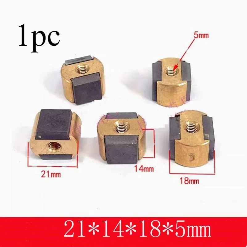 

1pc EDM Wire Cut Carbide Conductive Block OD21*14*18*5mm Tungsten Power Feed Contact for WEDM CNC Wire cuttinng Machine