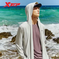 Xtep Knitted Hooded Jacket For Men 2024 Summer Comfortable Men's Sweatshirt Hooded Sweat-Absorbing Outdoor Tops 876229940154