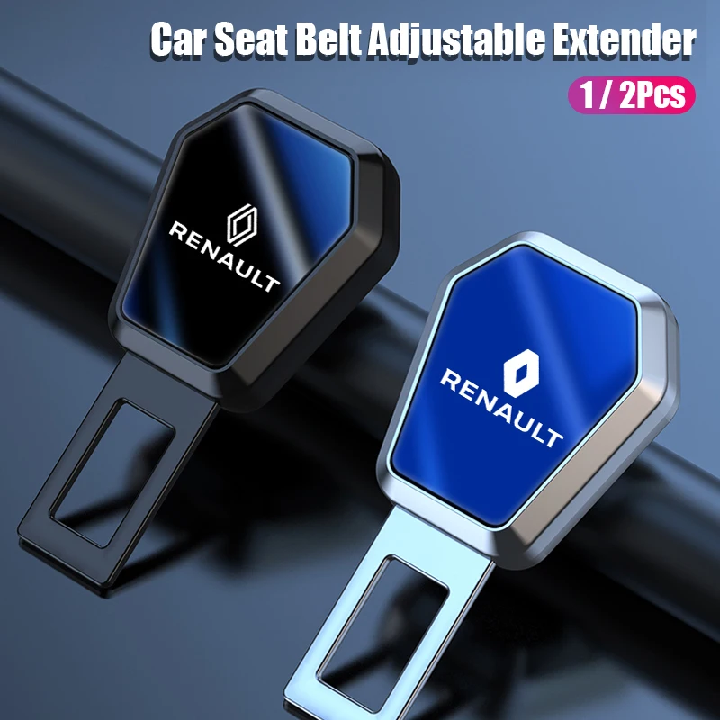 Extensor de cinturón de seguridad para coche, hebilla de bloqueo de cinturón de seguridad de metal, para Renault Clio Sandero Captur Megane R5 4 E-tech Scenic QM6, 1/2 unidades