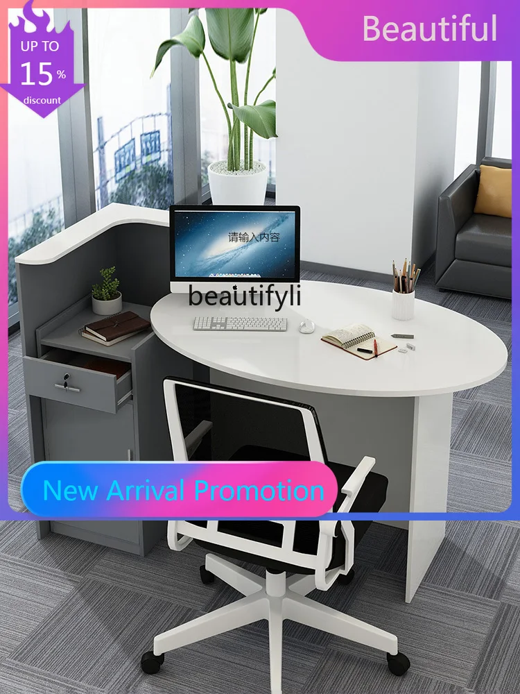 

Small Front Desk Reception Tide Shop Cashier Barber Shop Beauty Salon Shop L Corner Counter