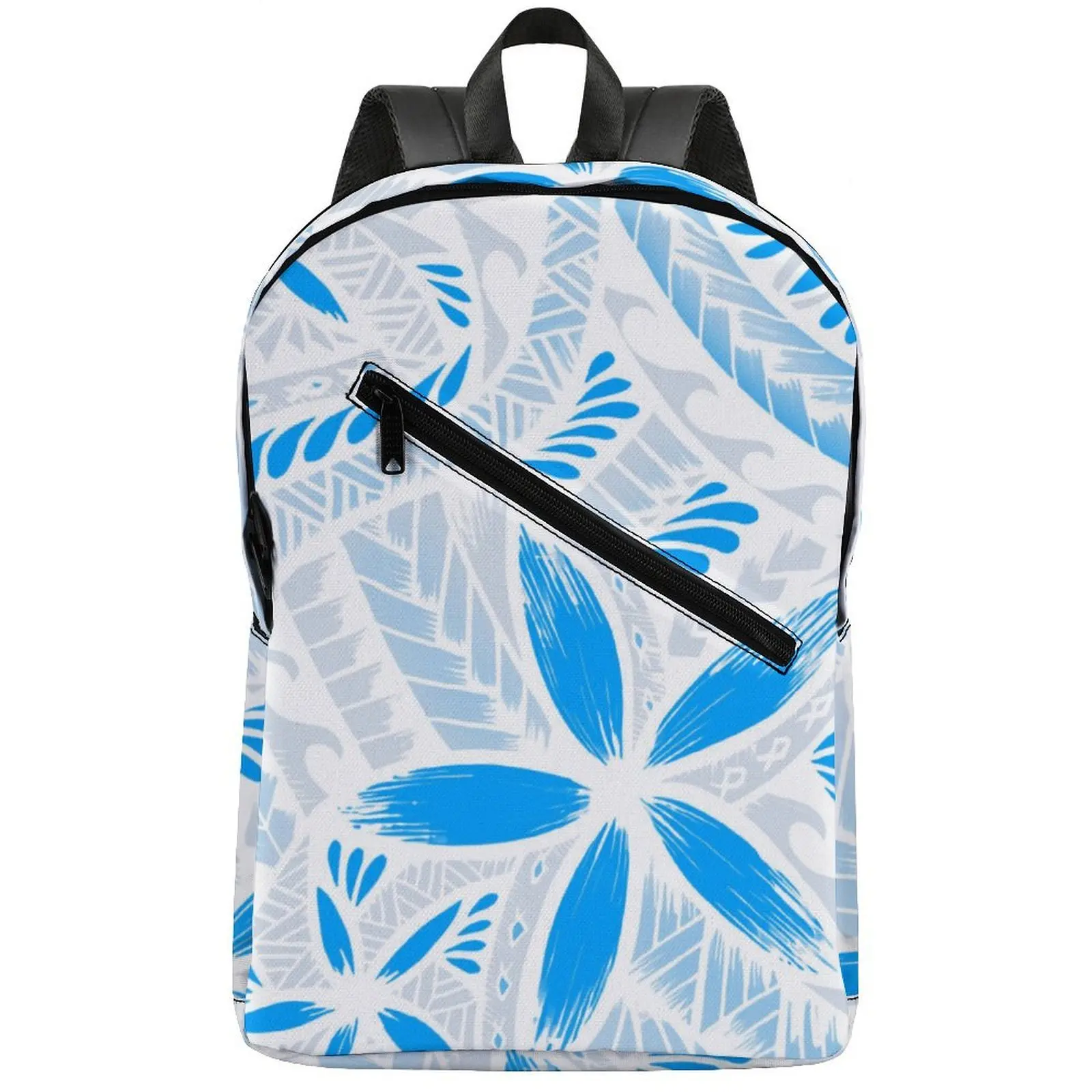 

16-Inch Unisex High-Capacity Backpack Travel And Sports Backpack Zipper Pocket Backpack Polynesian Custom Schoolbag Pattern