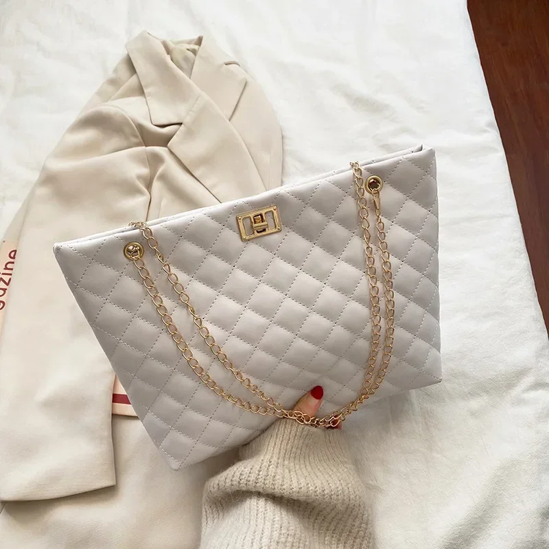 

Tote Bags for Women PU Leather Diamond Lattice Handbag Personality Large Capacity Underarm Shoulder Bag Designer Bag handbags
