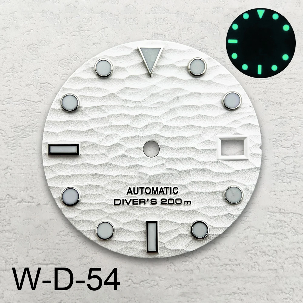 28.5mm S Logo Wave Dial Suitable For NH35/NH36/4R/7S Movement Green Luminous High Quality Watch Modification Accessories